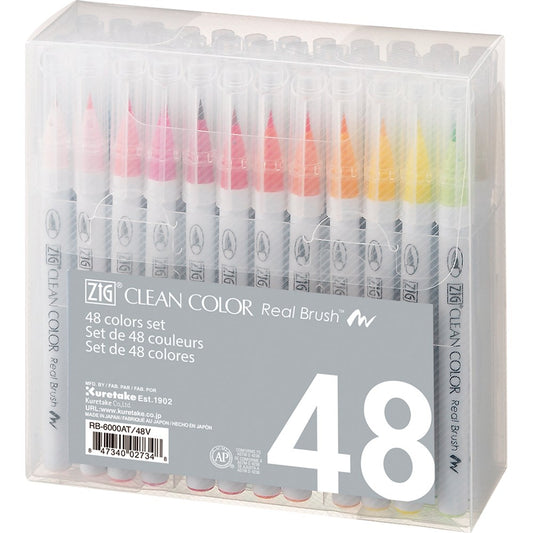 ZIG Clean Color Real Brush - 48 pennor i etui