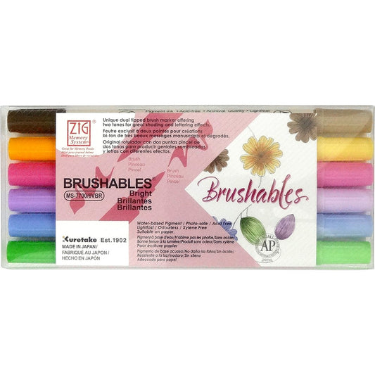 ZIG Brushables MS-7700 6-set BRIGHT