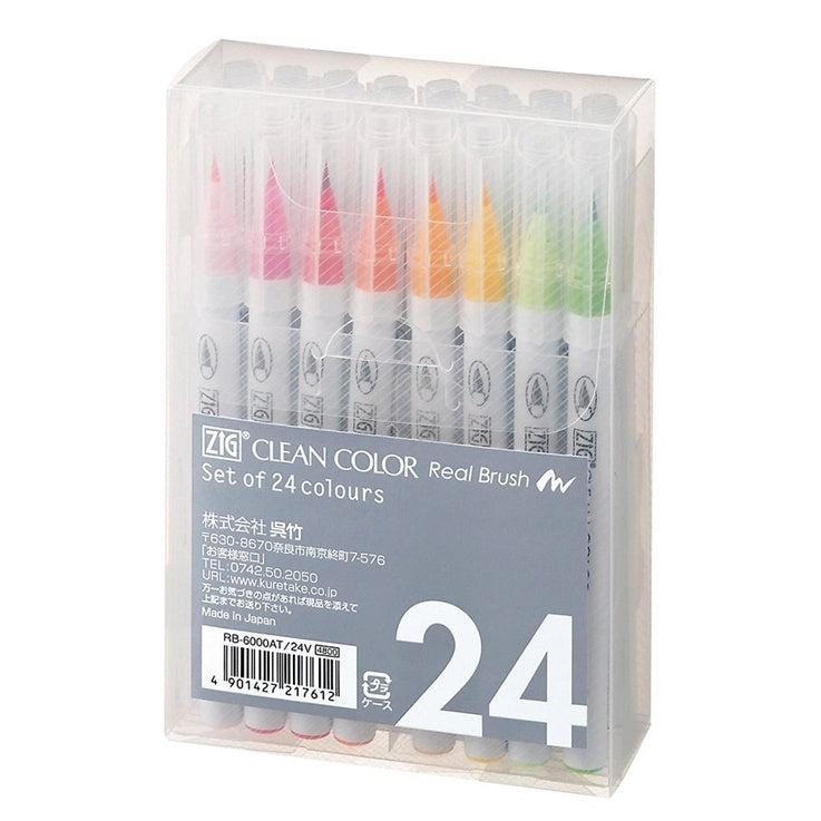 ZIG Clean Color Real Brush - 24 pennor i etui